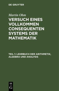 Cover Lehrbuch der Arithmetik, Algebra und Analysis (eBook, PDF)