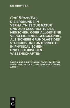 Cover Die Sinai-Halbinsel, Palästina und Syrien, Abschn. 2. Palästina und Syrien, Abth. 1 (eBook, PDF)