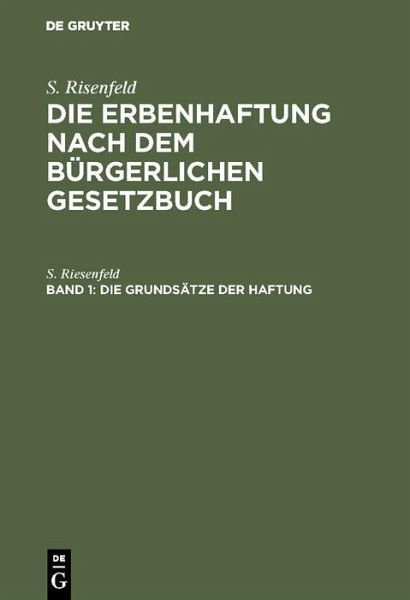 Die Grundsätze der Haftung (eBook, PDF)