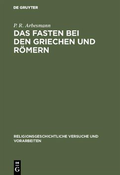 Cover Das Fasten bei den Griechen und Römern (eBook, PDF)