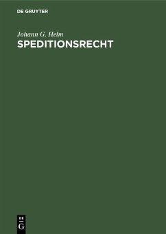Speditionsrecht (eBook, PDF) - Helm, Johann G.