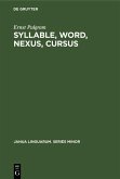 Syllable, Word, Nexus, Cursus (eBook, PDF)