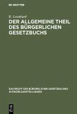 Der allgemeine Theil des bürgerlichen Gesetzbuchs (eBook, PDF)