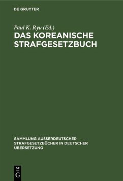 Das Koreanische Strafgesetzbuch (eBook, PDF)