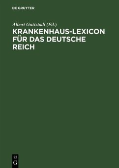 Cover Krankenhaus-Lexicon für das Deutsche Reich (eBook, PDF)