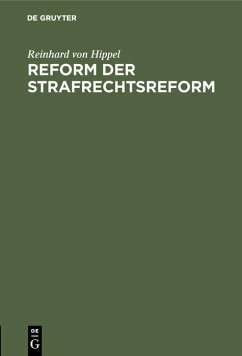Cover Reform der Strafrechtsreform (eBook, PDF)