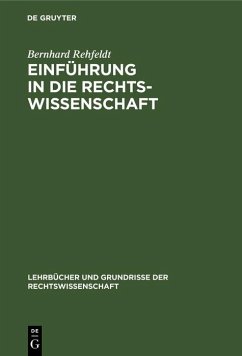 Cover Einführung in die Rechtswissenschaft (eBook, PDF)