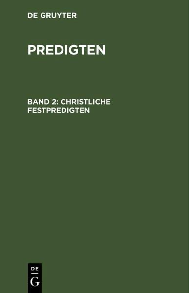 Christliche Festpredigten (eBook, PDF)
