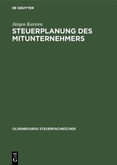 Steuerplanung des Mitunternehmers (eBook, PDF) - Karsten, Jürgen