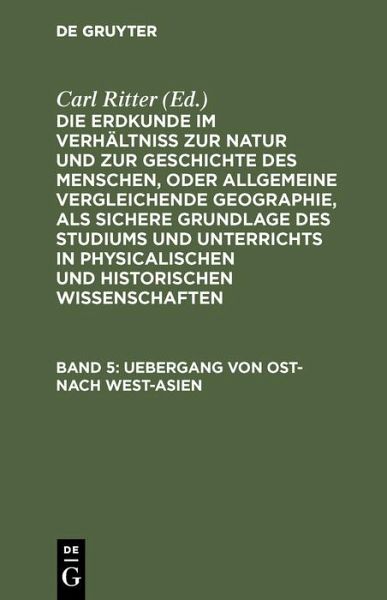 Uebergang von Ost- nach West-Asien (eBook, PDF)