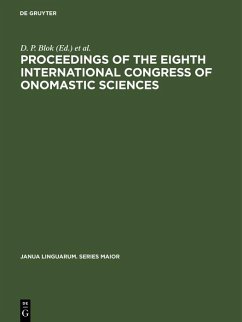 Proceedings of the Eighth International Congress of Onomastic Sciences (eBook, PDF)