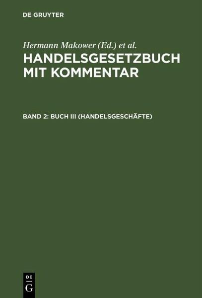 Buch III (Handelsgeschäfte) (eBook, PDF) Buch III (Handelsgeschäfte) (eBook, PDF)