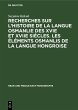 Recherches sur l'histoire de la langue... - Bild 1