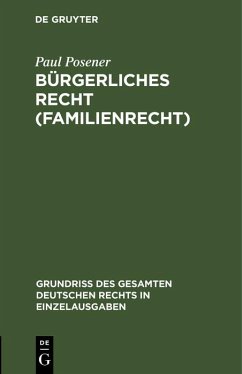 Bürgerliches Recht (Familienrecht) (eBook, PDF) - Posener, Paul