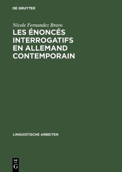 Cover Les énoncés interrogatifs en allemand contemporain (eBook, PDF)