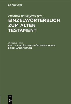 Hebräisches Wörterbuch zum Dodekapropheton (eBook, PDF) Cover Hebräisches Wörterbuch zum Dodekapropheton (eBook, PDF)