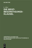 Die Meistbegünstigungs-Klausel (eBook, PDF)