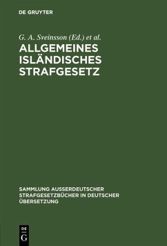 Cover Allgemeines isländisches Strafgesetz (eBook, PDF)