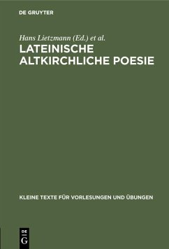 Cover Lateinische altkirchliche Poesie (eBook, PDF)