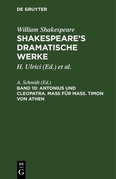 Antonius und Cleopatra. Maß für Maß. Timon von Athen (eBook, PDF) Antonius und Cleopatra. Maß für Maß. Timon von Athen (eBook, PDF)