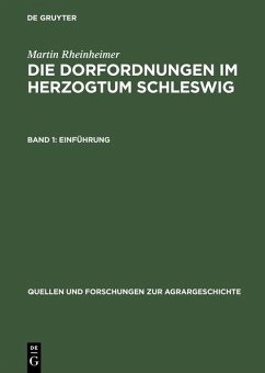 Cover Die Dorfordnungen im Herzogtum Schleswig (eBook, PDF)