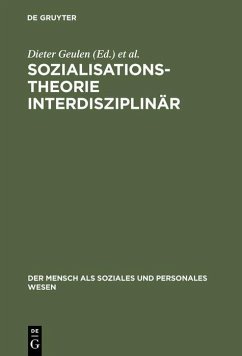 Cover Sozialisationstheorie interdisziplinär (eBook, PDF)