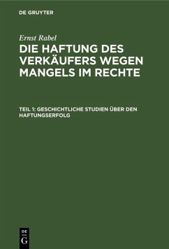 Cover Geschichtliche Studien über den Haftungserfolg (eBook, PDF)