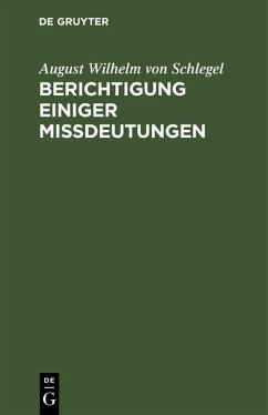 Cover Berichtigung einiger Mißdeutungen (eBook, PDF)