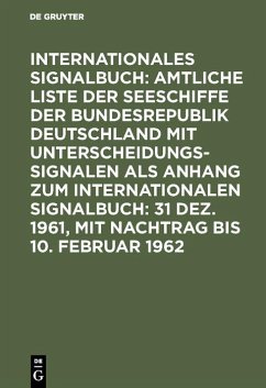 31 Dez. 1961, mit Nachtrag bis 10. Februar 1962 (eBook, PDF)