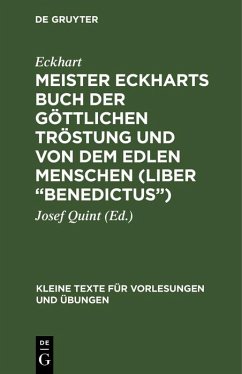 Cover Meister Eckharts Buch der göttlichen Tröstung und von dem edlen Menschen (Liber 