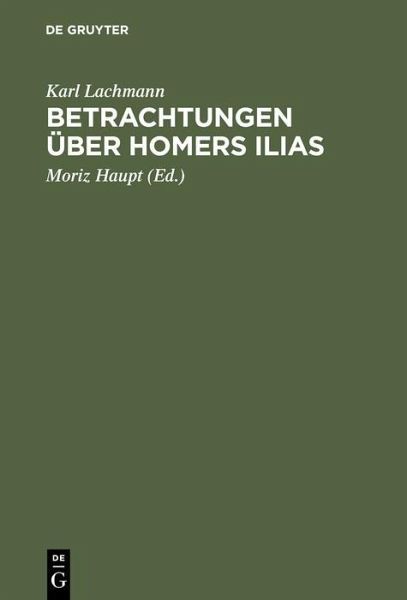Betrachtungen über Homers Ilias (eBook, PDF)