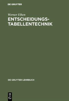 Entscheidungstabellentechnik (eBook, PDF) - Elben, Werner