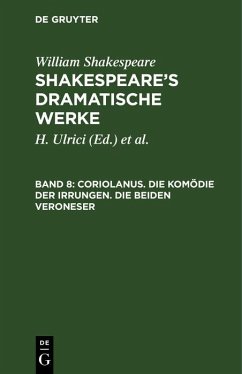 Cover Coriolanus. Die Komödie der Irrungen. Die beiden Veroneser (eBook, PDF)