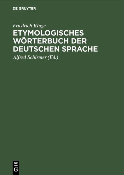 Etymologisches Wörterbuch der deutschen Sprache (eBook, PDF)