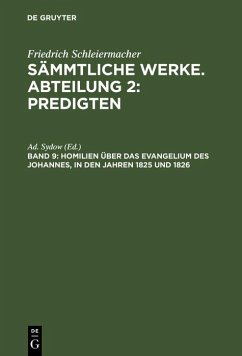 Homilien über das Evangelium des Johannes, in den Jahren 1825 und 1826 (eBook, PDF)