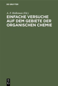 Cover Einfache Versuche auf dem Gebiete der organischen Chemie (eBook, PDF)