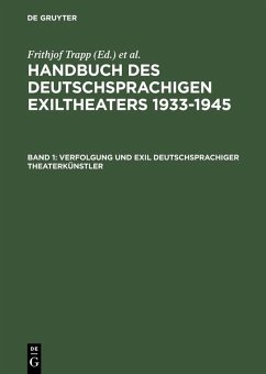 Cover Verfolgung und Exil deutschsprachiger Theaterkünstler (eBook, PDF)