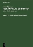 Kulturphilosophie und Kulturkritik (eBook, PDF)