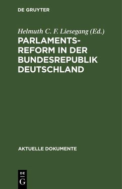 Parlamentsreform in der Bundesrepublik Deutschland (eBook, PDF)