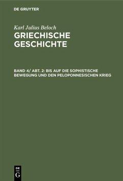 Cover Bis auf die sophistische Bewegung und den peloponnesischen Krieg (eBook, PDF)