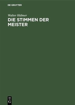Cover Die Stimmen der Meister (eBook, PDF)