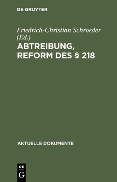 Cover Abtreibung, Reform des § 218 (eBook, PDF)