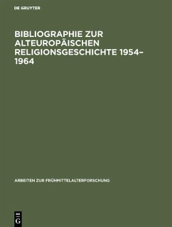 Cover Bibliographie zur alteuropäischen Religionsgeschichte 1954-1964 (eBook, PDF)