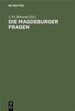 Cover Die Magdeburger Fragen (eBook, PDF)