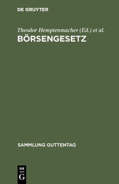 Cover Börsengesetz (eBook, PDF)