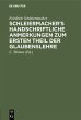 Schleiermacher's handschriftliche... - Bild 1