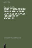 Sens et usages du terme structure dans les sciences humaines et sociales (eBook, PDF)