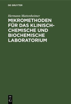 Cover Mikromethoden für das klinisch-chemische und biochemische Laboratorium (eBook, PDF)
