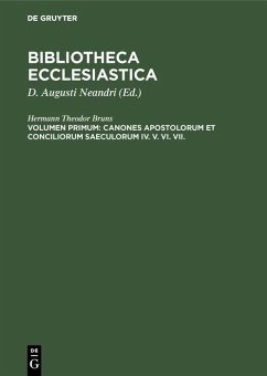 Canones Apostolorum et Conciliorum saeculorum IV. V. VI. VII. (eBook, PDF) - Bruns, Hermann Theodor