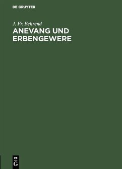 Cover Anevang und Erbengewere (eBook, PDF)